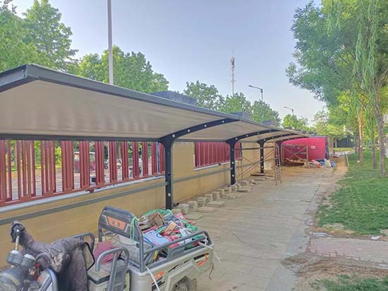 专业膜结构自行车棚